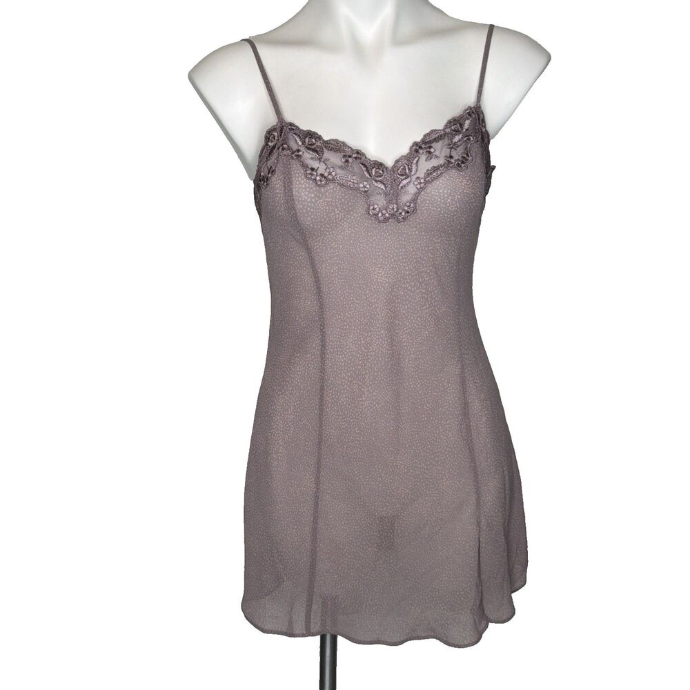 Vintage Victoria’s Secret Semi-Sheer Nighty Chemise M Coquette Y2K Fairycore